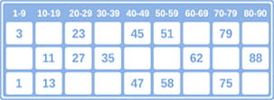 A 90-Ball Bingo Ticket Preview