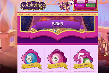 Bingo variants offered on Wish Bingo