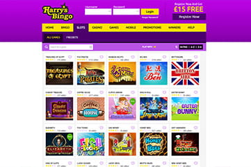 Slots and casino games for all tastes on Harry's