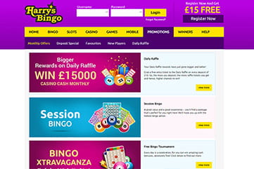 Promotions for all players on Harry's Bingo