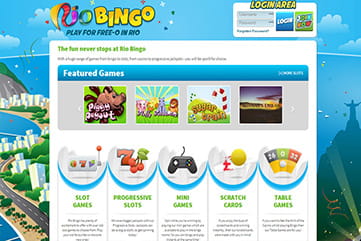 Tens of game options on Rio Bingo