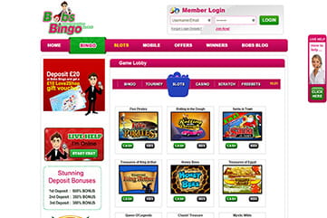 100s of slots and instants to pick from on Bobs Bingo