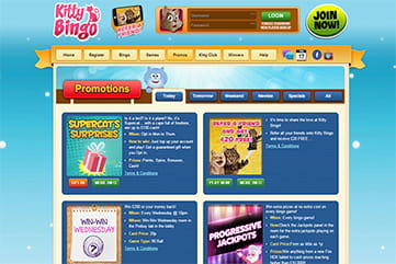 A huge list of promotions on Kitty Bingo