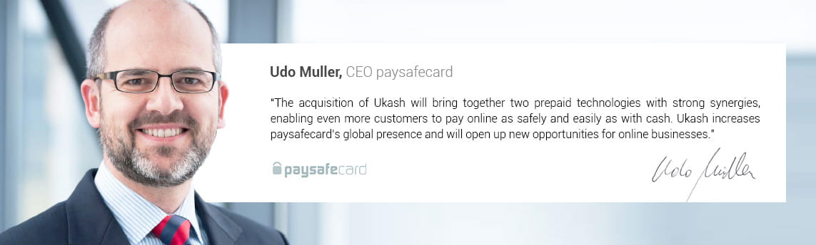 Udo Muller, CEO of Paysafecard, About the Ukash Acquisition 