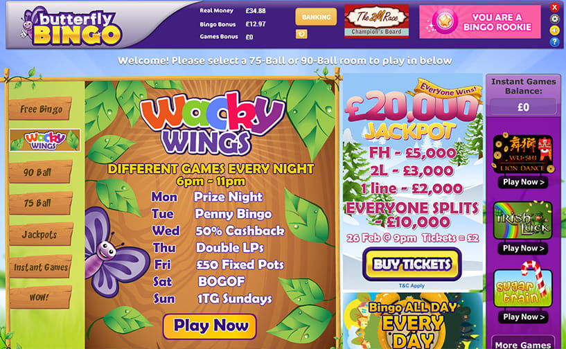 Butterfly Bingo Review – Openly about the Bonuses & Games