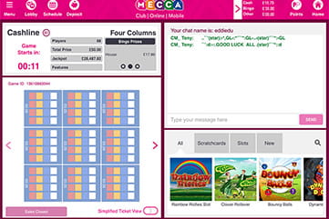 Cashline Game at Mecca Bingo