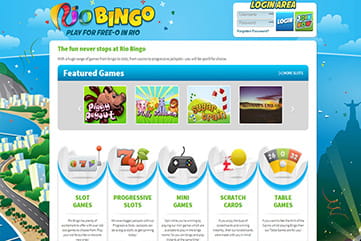 Tens of game options on Rio Bingo