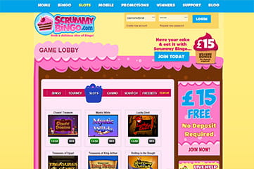 Scrummy Bingo offers many other games