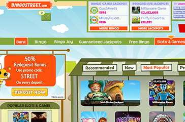 Plenty of slots on Bingo Street