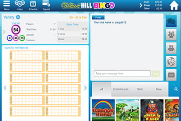 William Hill Bingo Mobile Lobby